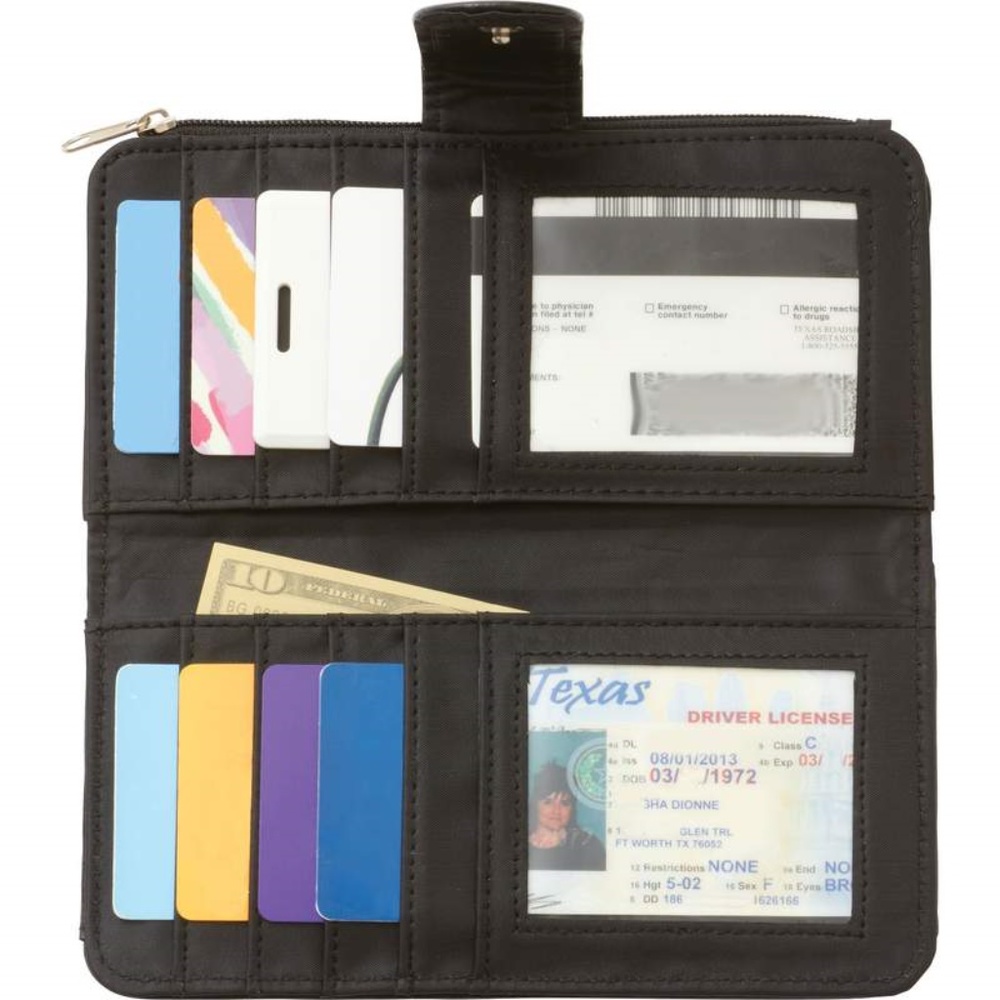 Black Faux Leather Ladies’ Wallet - Picture 4 of 5